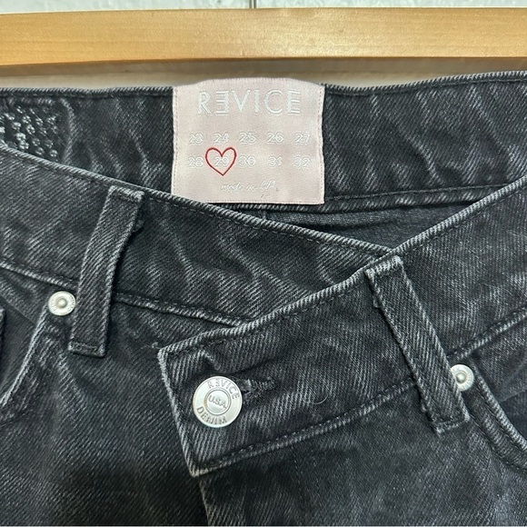 Revice Joey Jeans Women's Size 29 Black Crossover High Rise Waist 90's Fit - Picture 3 of 8